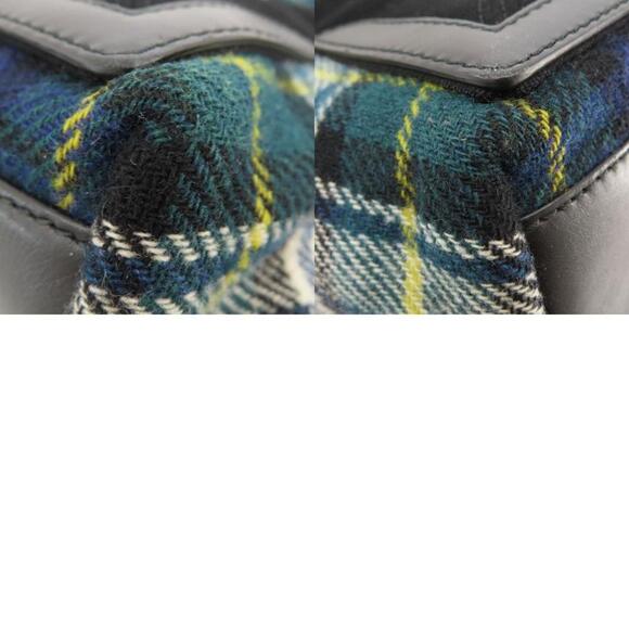 BALENCIAGA Checkered Wool Cabas Tote Bag in Navy Blue - Picture 10 of 11